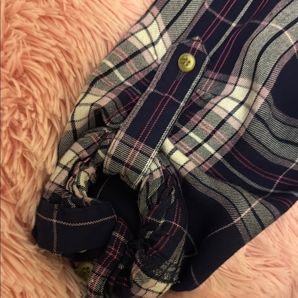 Tinsel Plaid Button-Up Shirt sz Sm - Picture 4 of 7